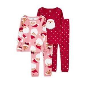 Baby girl Christmas pajama set Pajama Santa Polka Dots -2-pack- Size 12 months